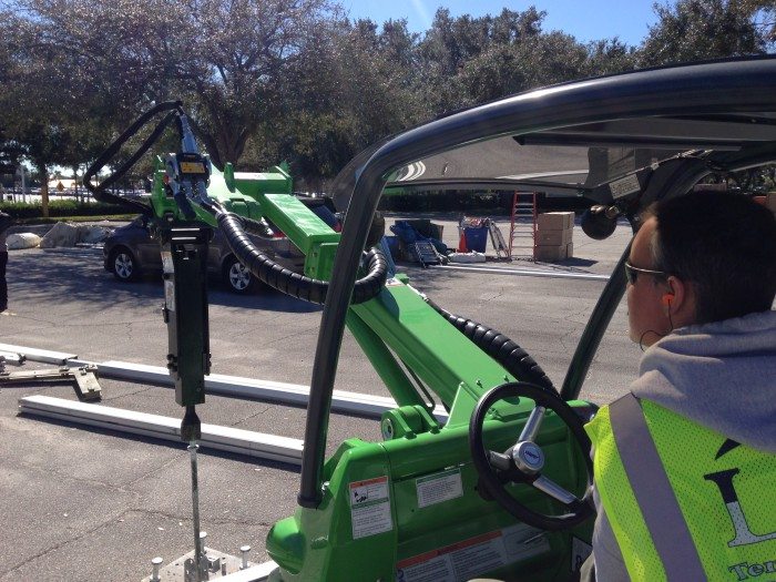 Fast Change from Tent Stake Driver to Fork Lift